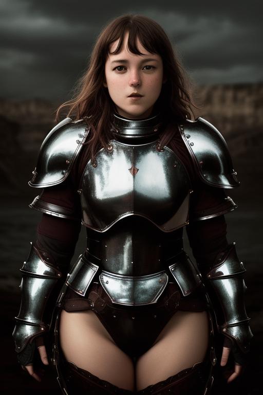 02451-2983020625-bellaramsey wearing plate armor, natural light, dark fantasy, (wide-angle), dark background, highly detailed, smooth skin, low l.png